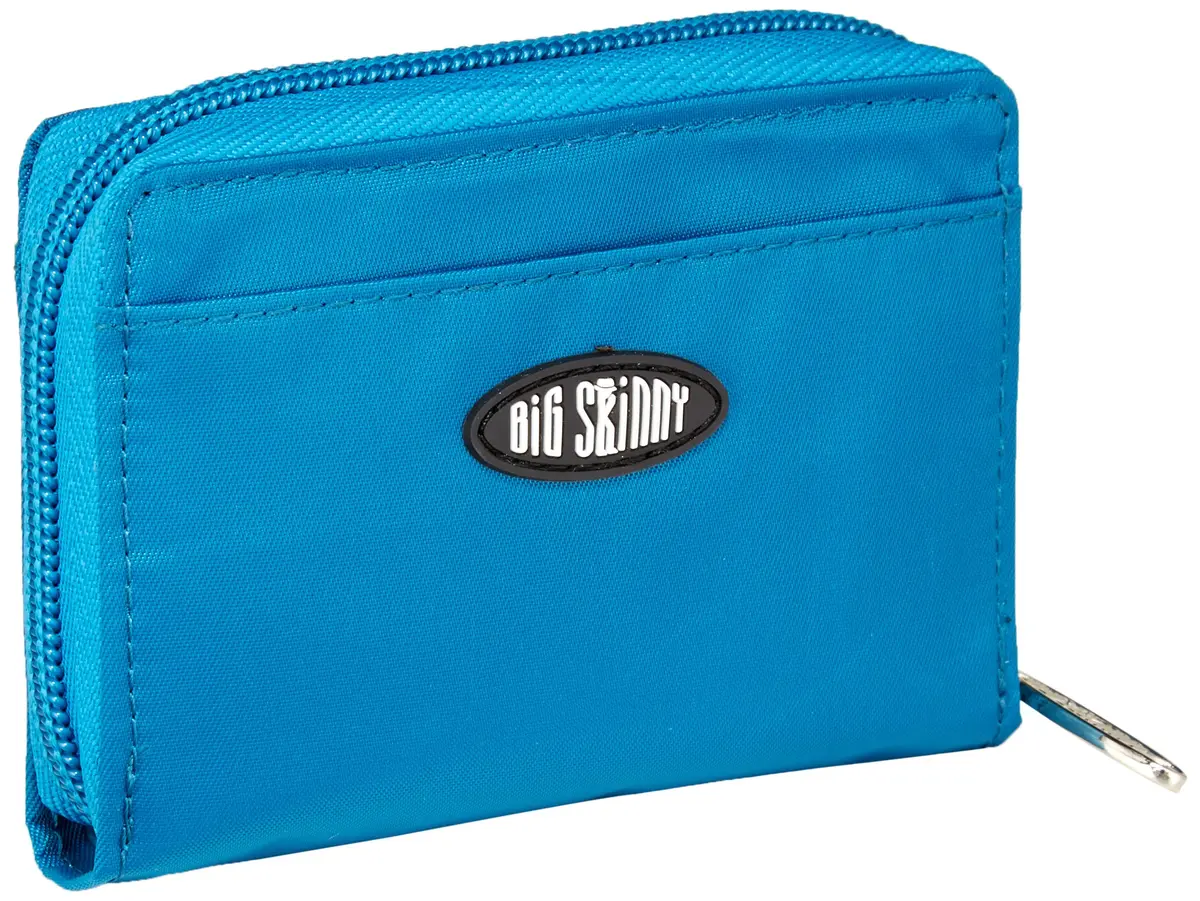 Big Skinny Polka Accordion Card Case Wallet Ocean Blue | Holds 30 Cards, Slim & Lightweight - main product image
