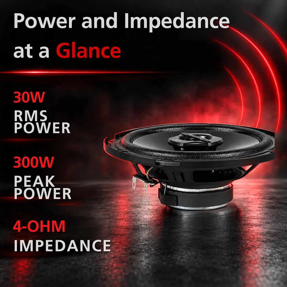 JVC CS-J620 300W 6.5" CS Series 2-Way Coaxial Car Speakers, Set of 2, Mica Cone & PEI Tweeter, Easy Install - view 5