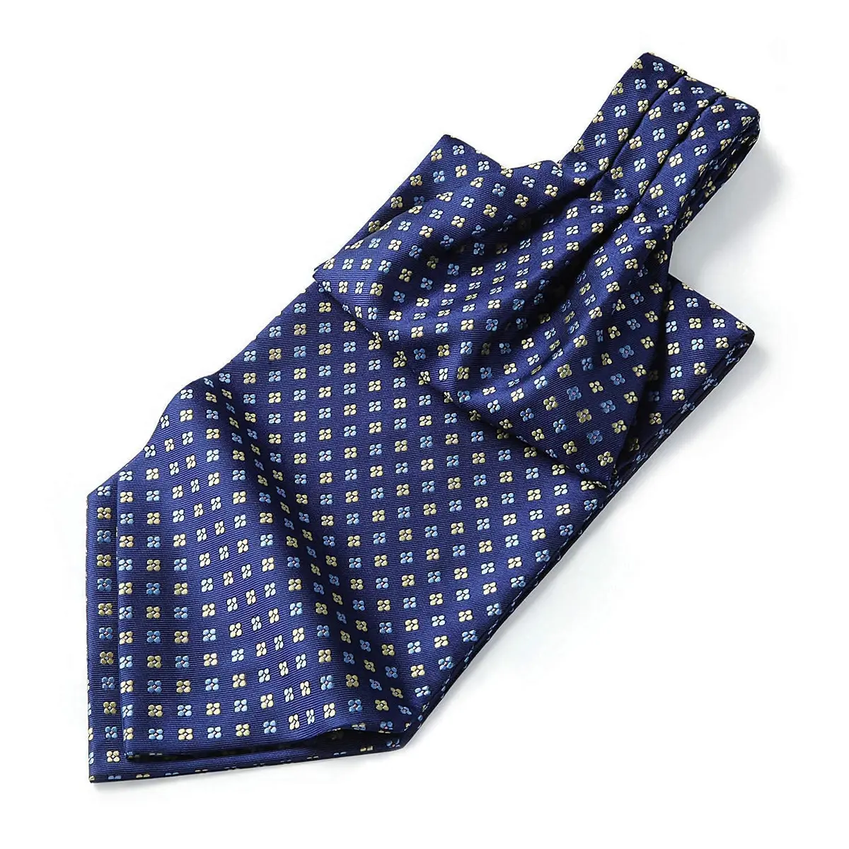 HISDERN Ascot Tie Mens Formal Cravat Ties Floral Paisley Polka Dot Jacquard Self Ascots Cravat Scarf Wedding Party | Elegant & Rich Design (70-120 chars) - view 2