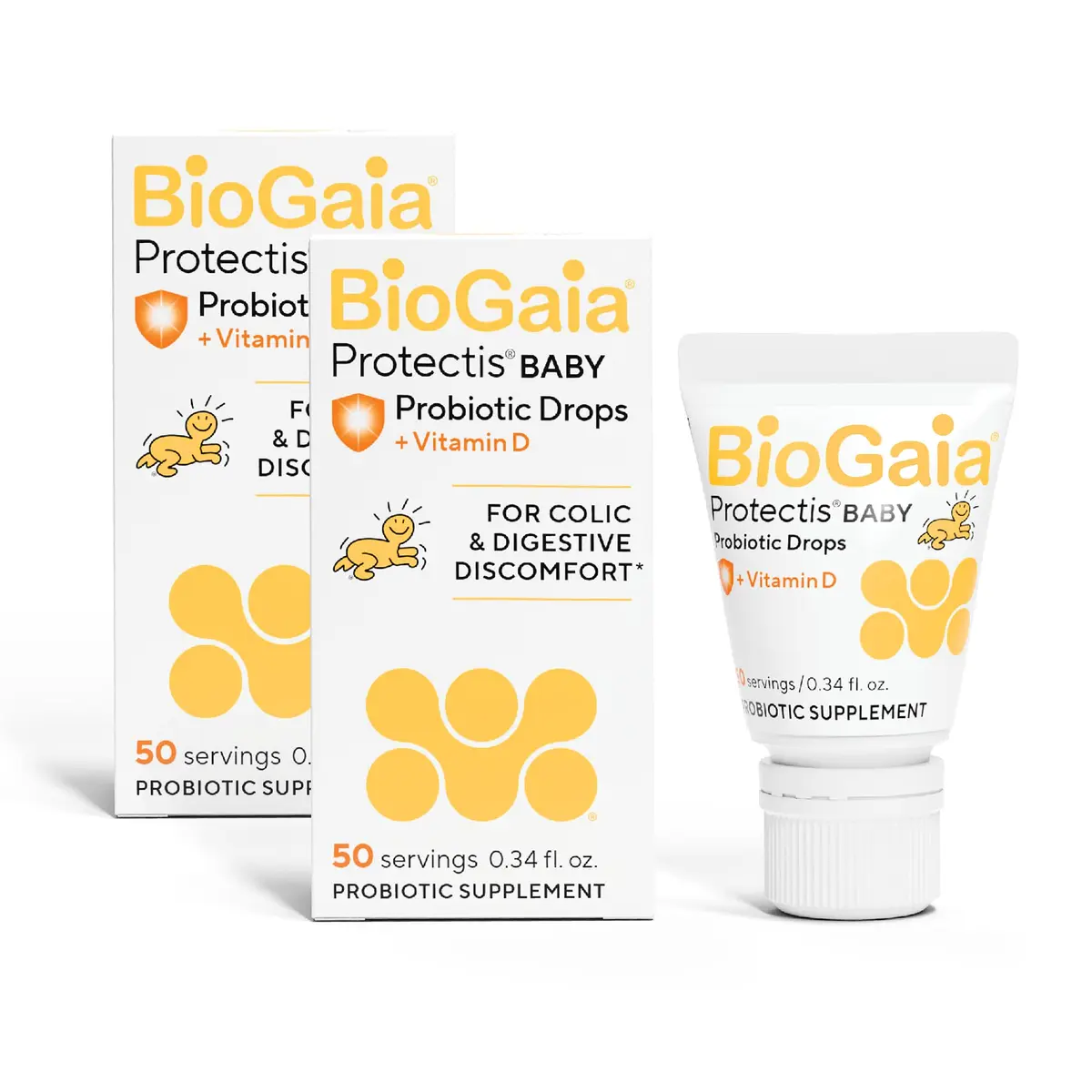 BioGaia Baby Probiotic Drops + Vitamin D 10mL (Pack of 2) | Colic & Gas Relief for Newborns - main product image