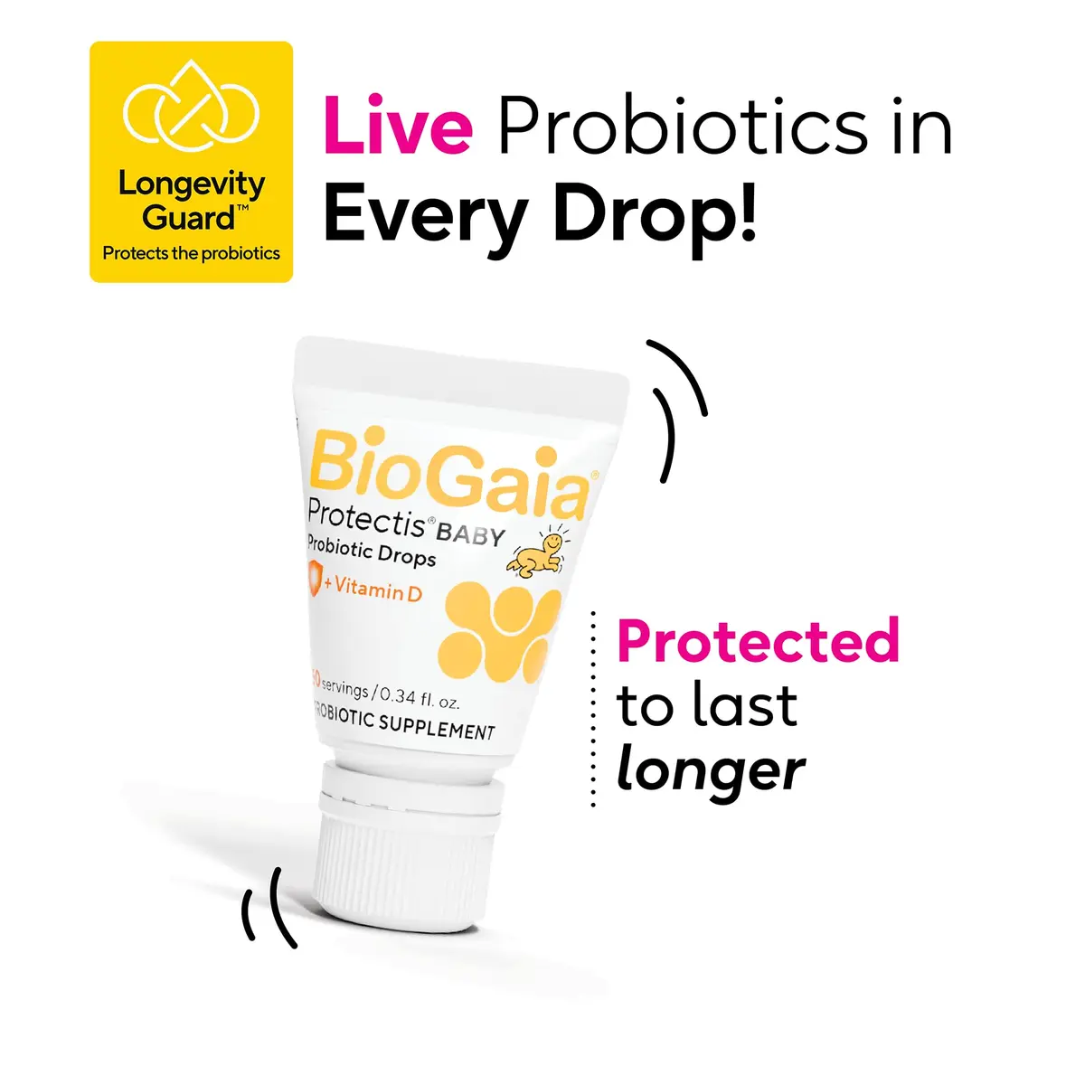 BioGaia Baby Probiotic Drops + Vitamin D 10mL (Pack of 2) | Colic & Gas Relief for Newborns - view 6