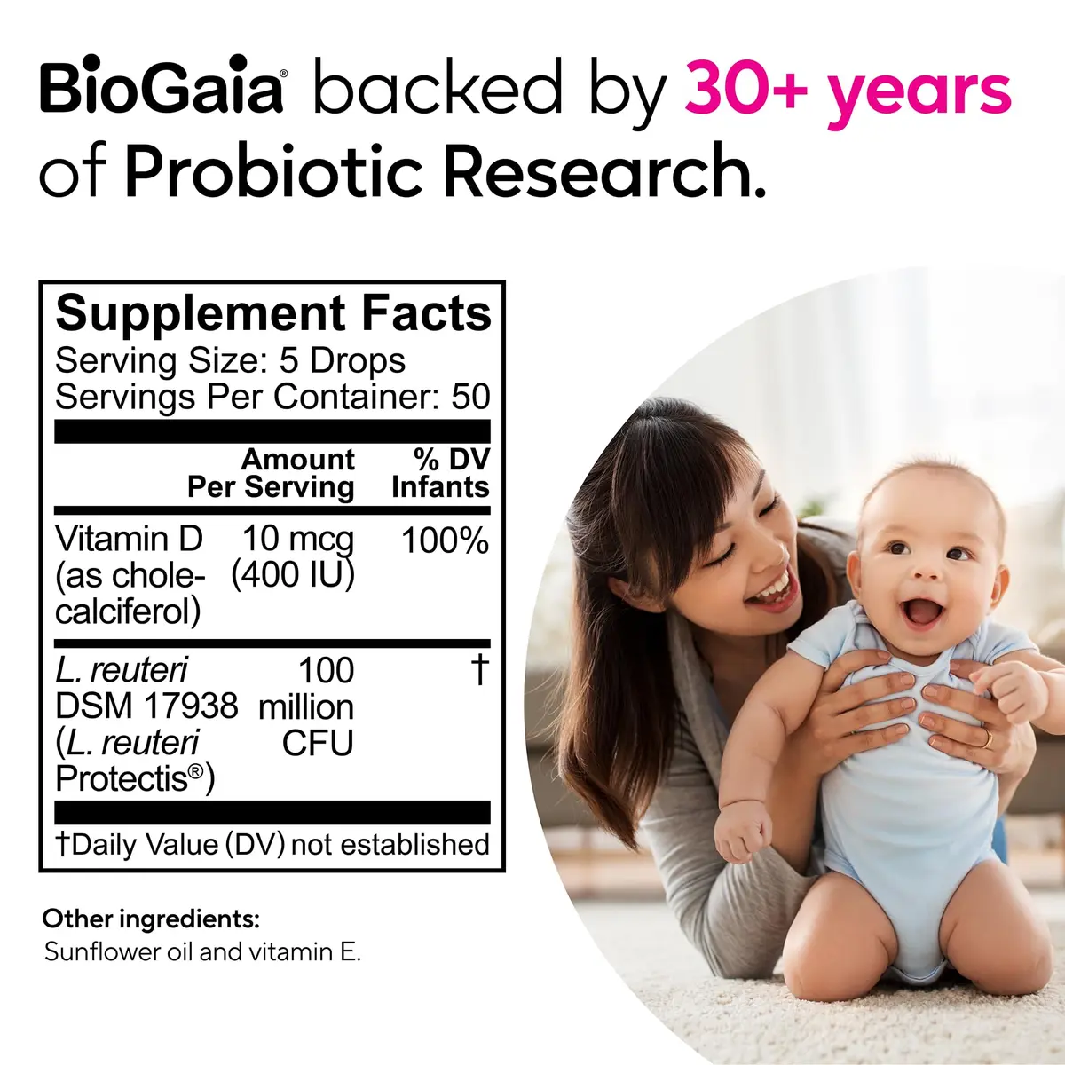BioGaia Baby Probiotic Drops + Vitamin D 10mL (Pack of 2) | Colic & Gas Relief for Newborns - view 9