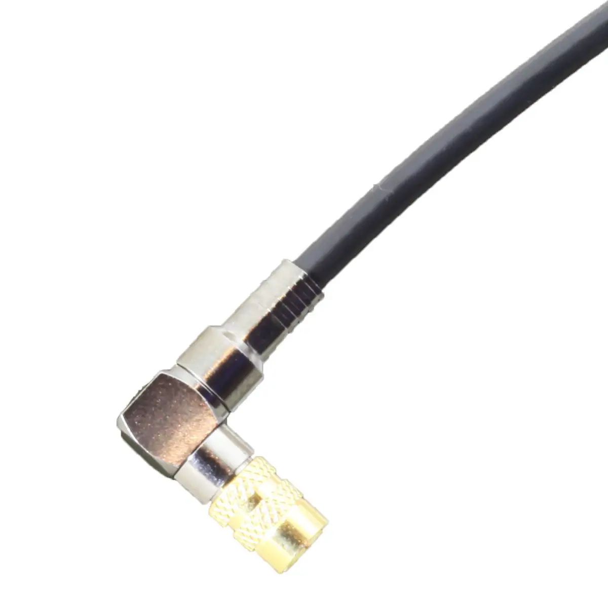 Blue Jeans Cable Mini SDI Cable 10 Foot | Belden 1855A Coaxial, BNC to Right-Angle DIN 1.0/2.3, Black - view 2