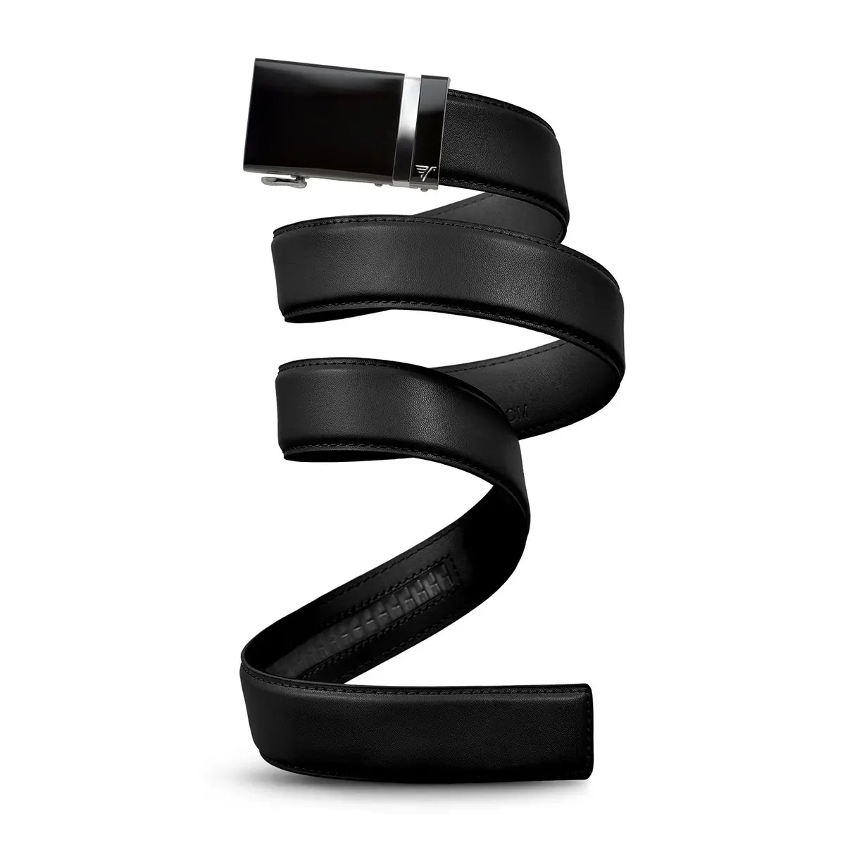 Mission Belt Men's Ratchet Belt - Vader 40 - Black Buckle/Black Leather, Large (36-38) | Perfect Fit & Support - main product image