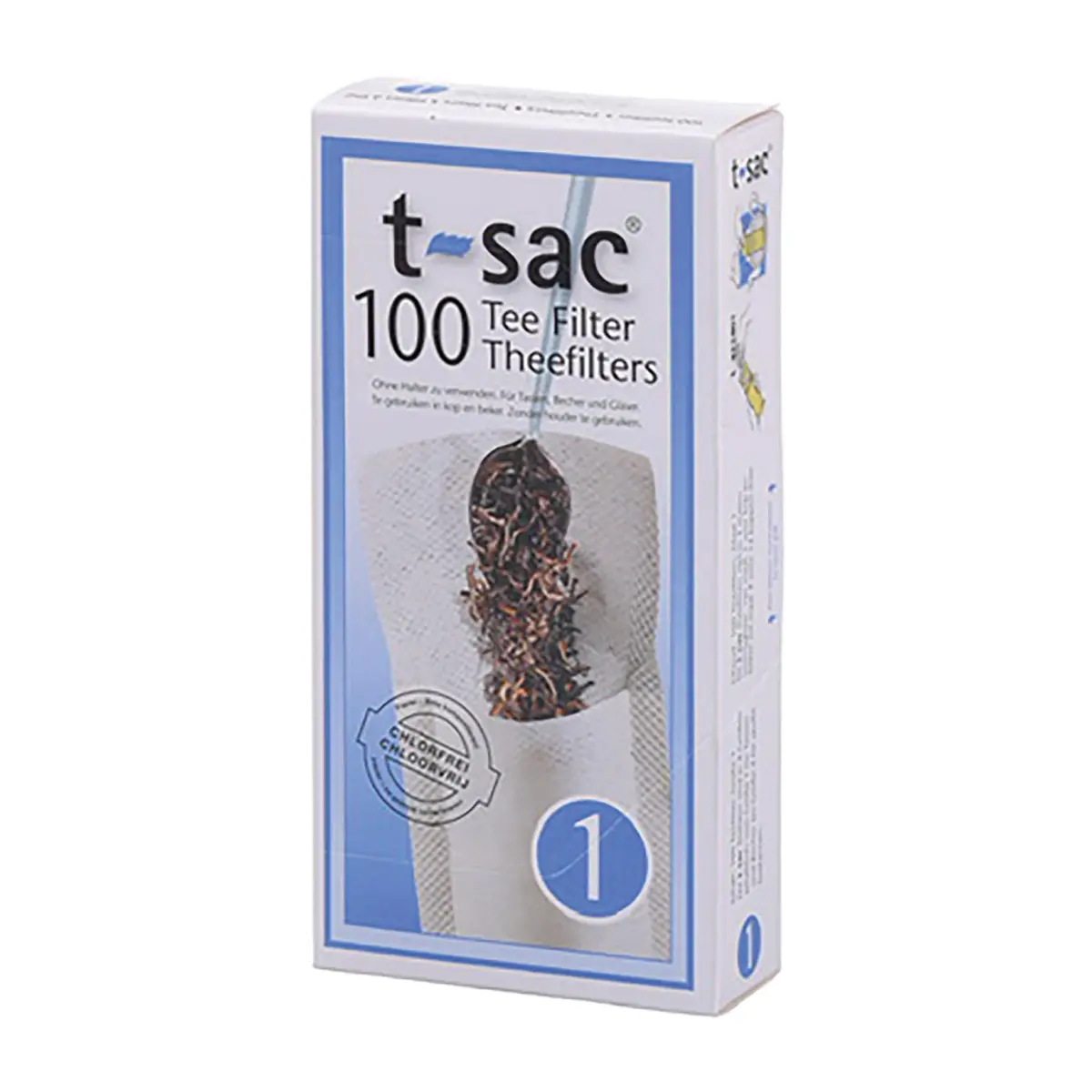 T-Sac Disposable Tea Filter Bags, Number 1-Size, 200 Count | Single-Use, Natural Paper, German Quality - view 3