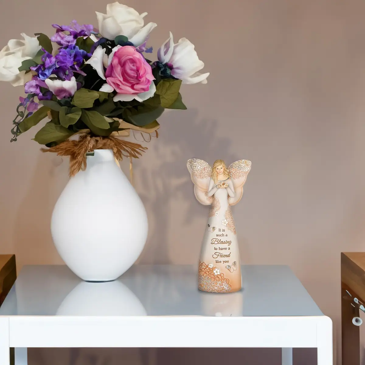 Pavilion Gift Company Friend Angel Figurine 7.5-inch (19.05 cm) | Gifted by a Friend - view 5