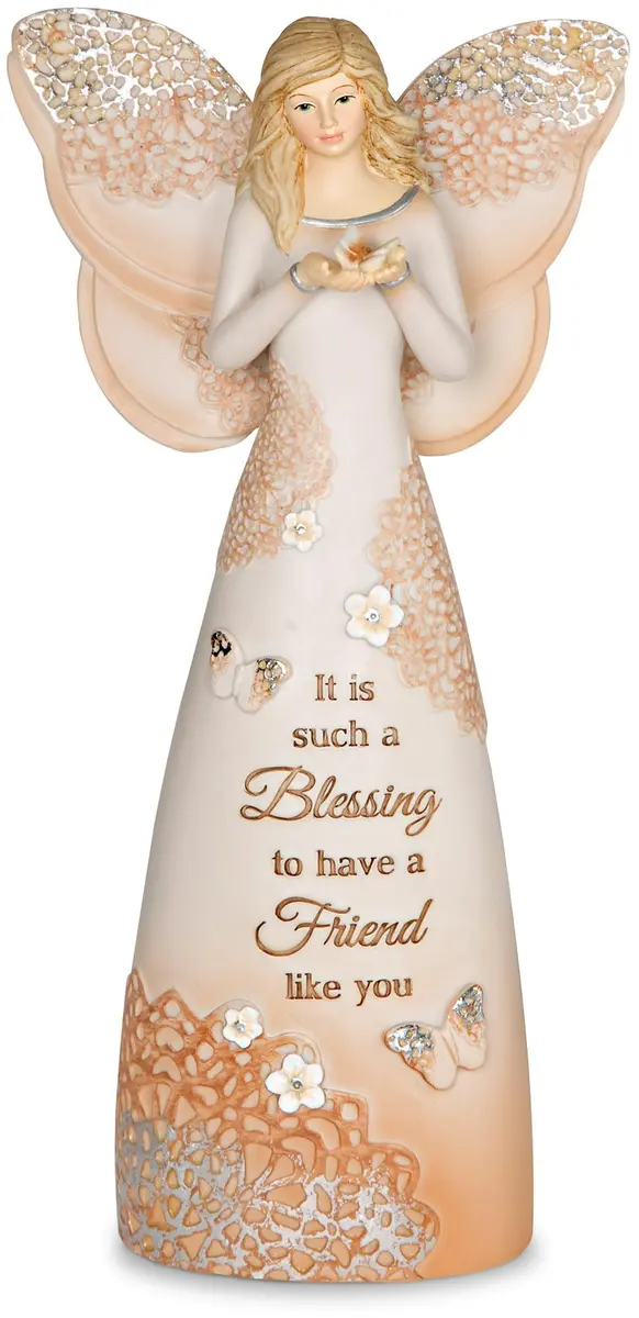 Pavilion Gift Company Friend Angel Figurine 7.5-inch (19.05 cm) | Gifted by a Friend - main product image