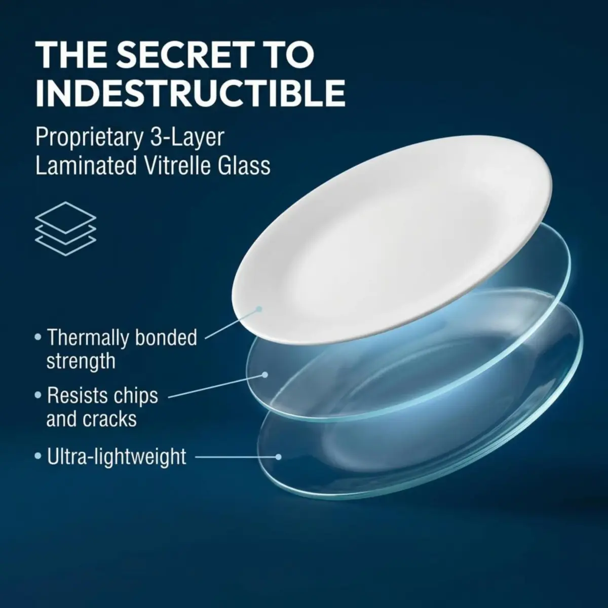 Corelle Winter Frost White Appetizer Plates 17.1cm (6.75-Inch) | Set of 6 Lightweight & Chip-Resistant Round Plates - view 4