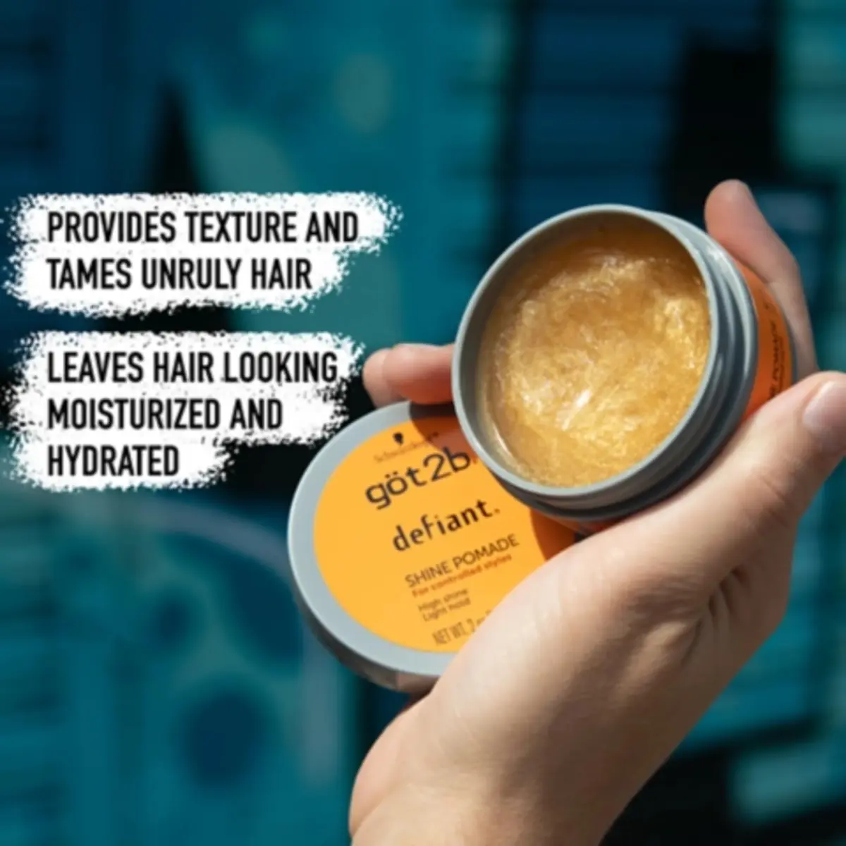 Got2B Defiant Shine Pomade 2 Ounce (Pack of 6) | High Shine, Light Hold for Controlled Styles - view 4