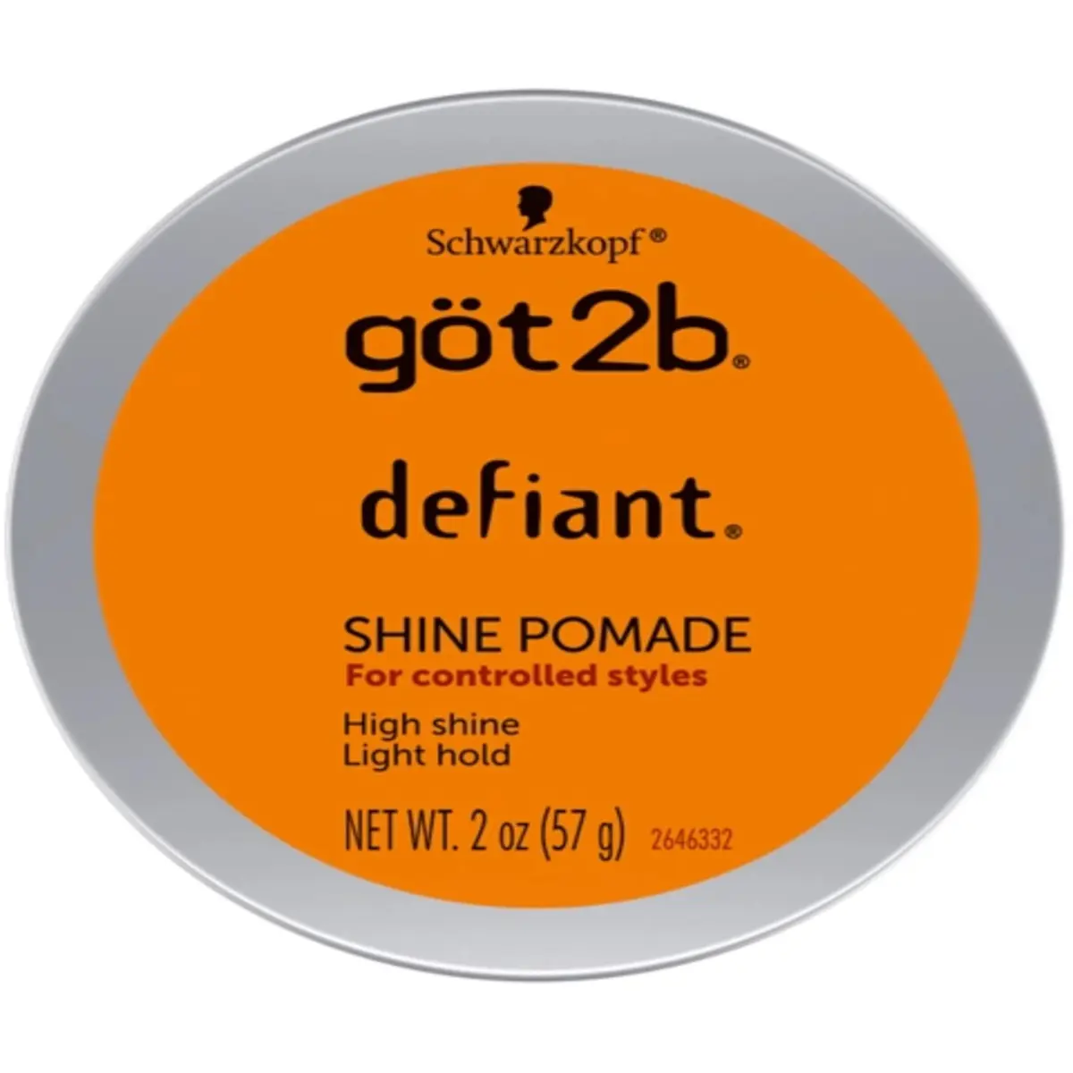 Got2B Defiant Shine Pomade 2 Ounce (Pack of 6) | High Shine, Light Hold for Controlled Styles - main product image