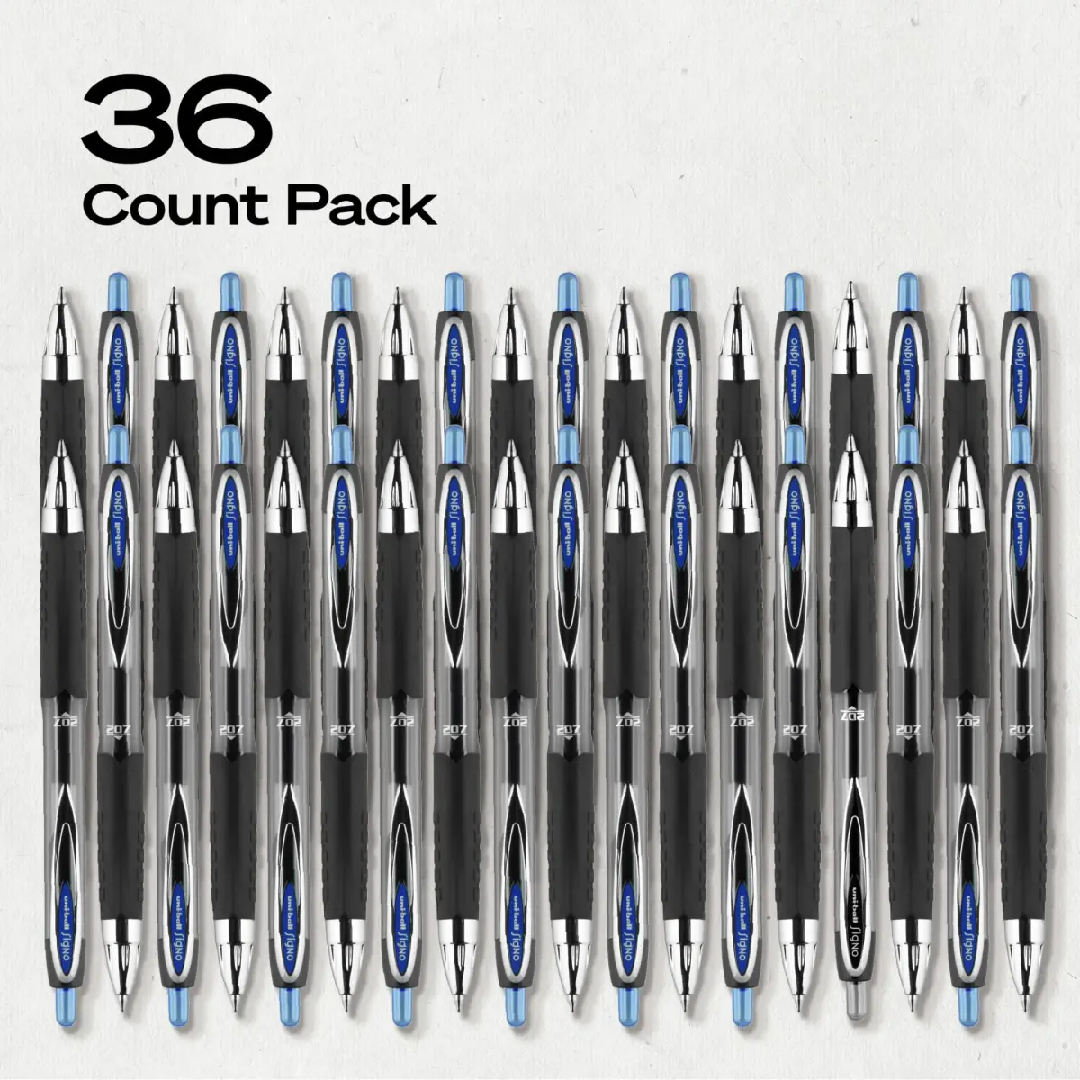 Uni-Ball 207 Retractable Gel Pens, Blue Ink, 0.7mm Medium Point, 36 Count | Smooth Writing, Fraud-Resistant, uni Super Ink™ - view 8