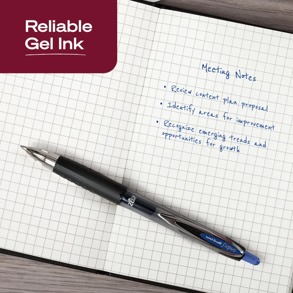 Uni-Ball 207 Retractable Gel Pens, Blue Ink, 0.7mm Medium Point, 36 Count | Smooth Writing, Fraud-Resistant, uni Super Ink™ - view 3