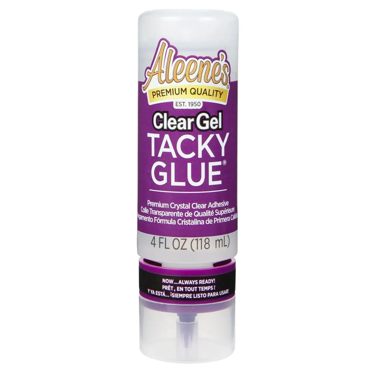 Aleene's Clear Gel Tacky Glue for Crafts | Always Ready, 4 fl oz, Crystal Clear, Non-Toxic - main product image