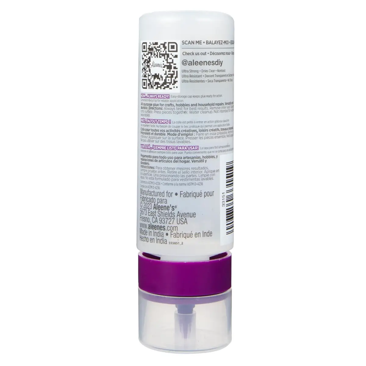 Aleene's Clear Gel Tacky Glue for Crafts | Always Ready, 4 fl oz, Crystal Clear, Non-Toxic - view 8