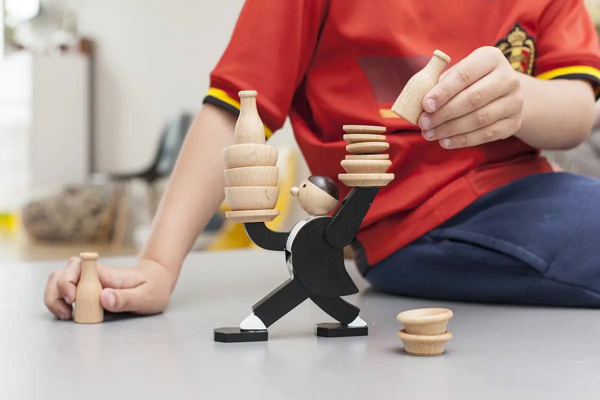 Kikkerland Don't Tip The Waiter Stacking Game 7.8 cm (3.1 inches) | Fun Wooden Game for Ages 6+ - view 6