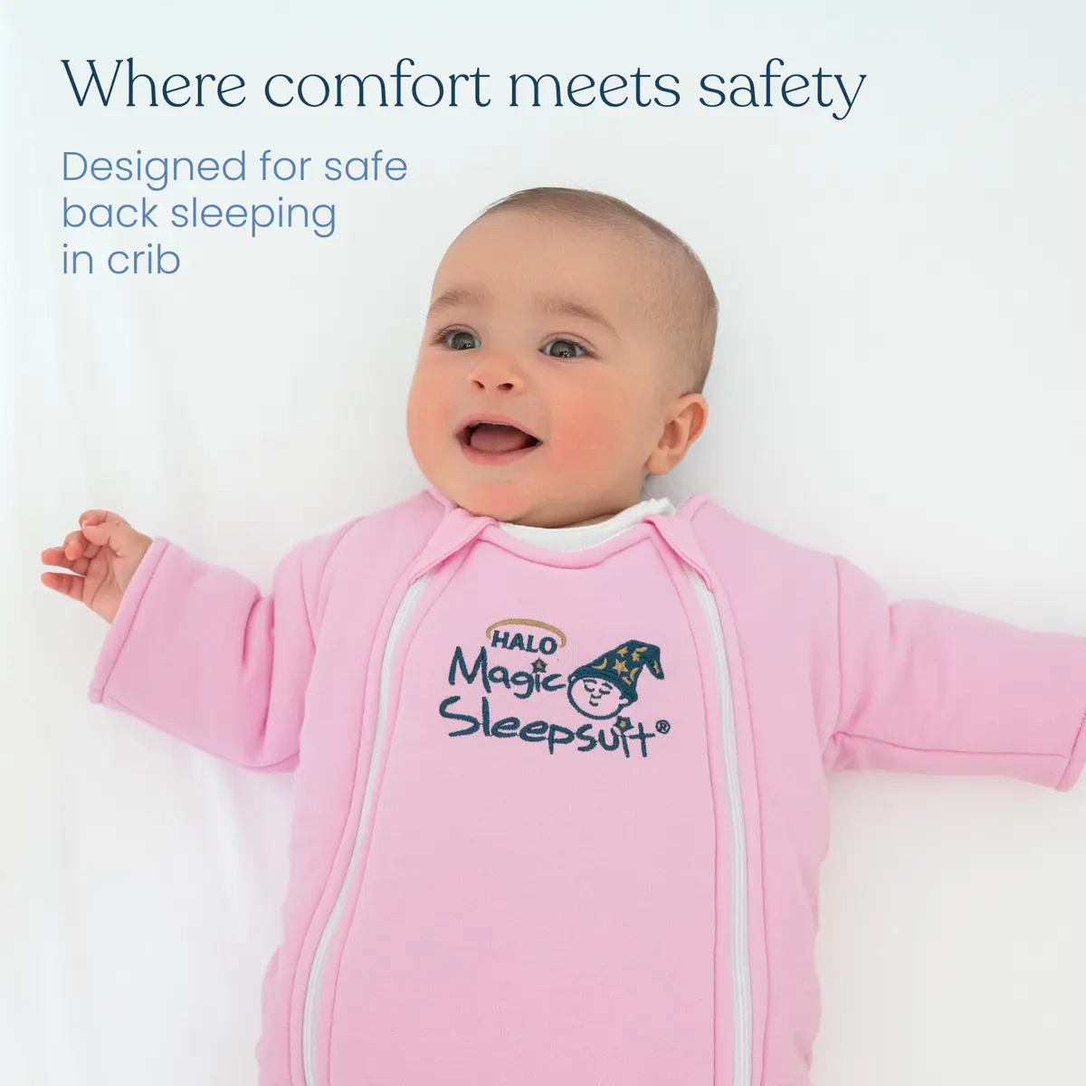 Magic Sleepsuit 100% Cotton Large 18-21 lbs Pink | Cozy Sleep Transition Solution - view 5