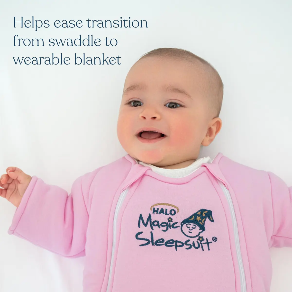 Magic Sleepsuit 100% Cotton Large 18-21 lbs Pink | Cozy Sleep Transition Solution - view 2