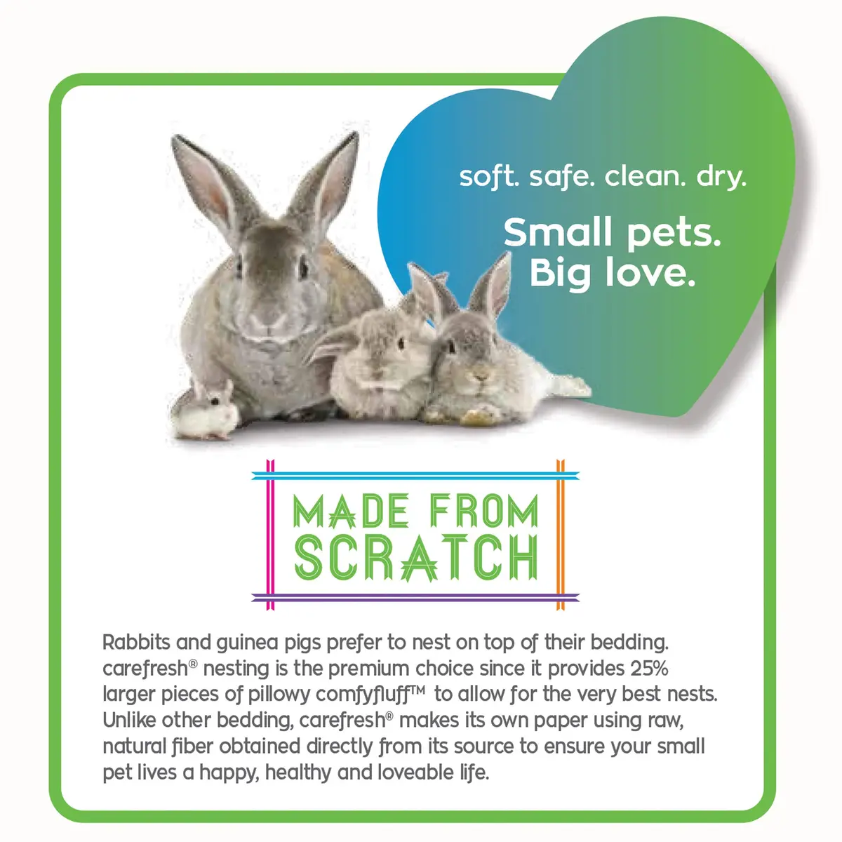 Carefresh White Nesting Small Pet Bedding 50L | Ultra-Absorbent & Dust-Free for Guinea Pigs & Rabbits - view 5