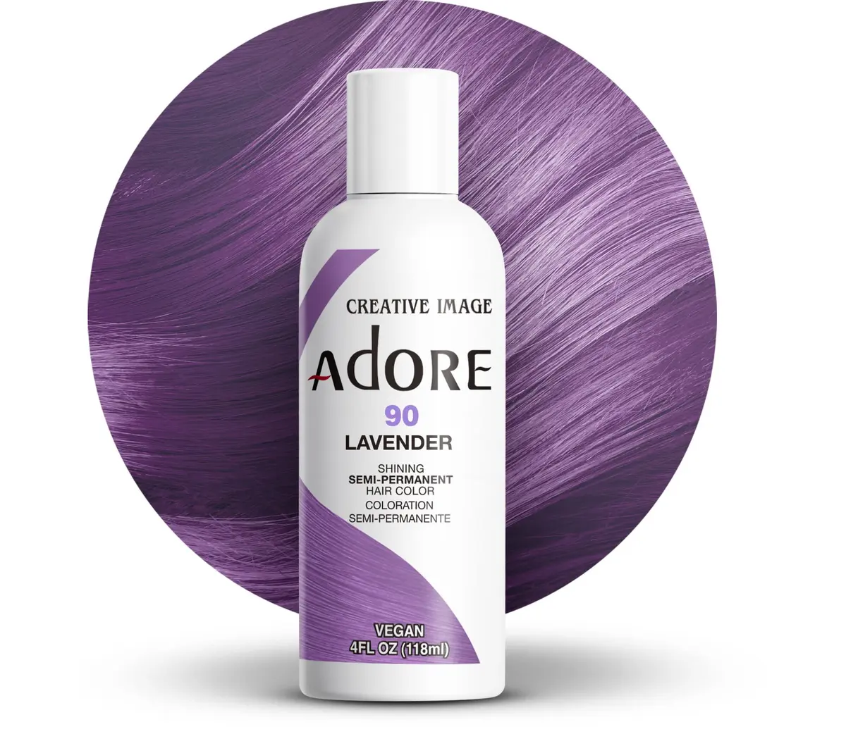 Adore Semi Permanent Hair Color, 090 Lavender | Vibrant, Long-Lasting, Vegan & Cruelty-Free - main product image