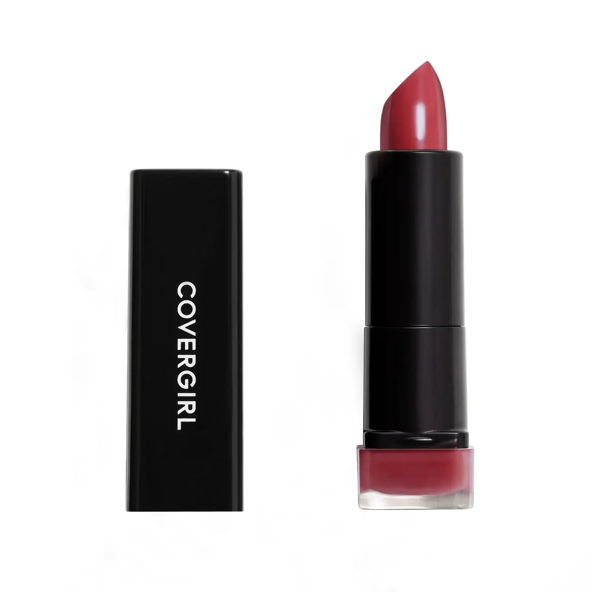 COVERGIRL Exhibitionist Lipstick Cream, Seduce Scarlet 310, 3.5 g (0.123 oz) | Creamy, Moisturizing Lip Color - main product image