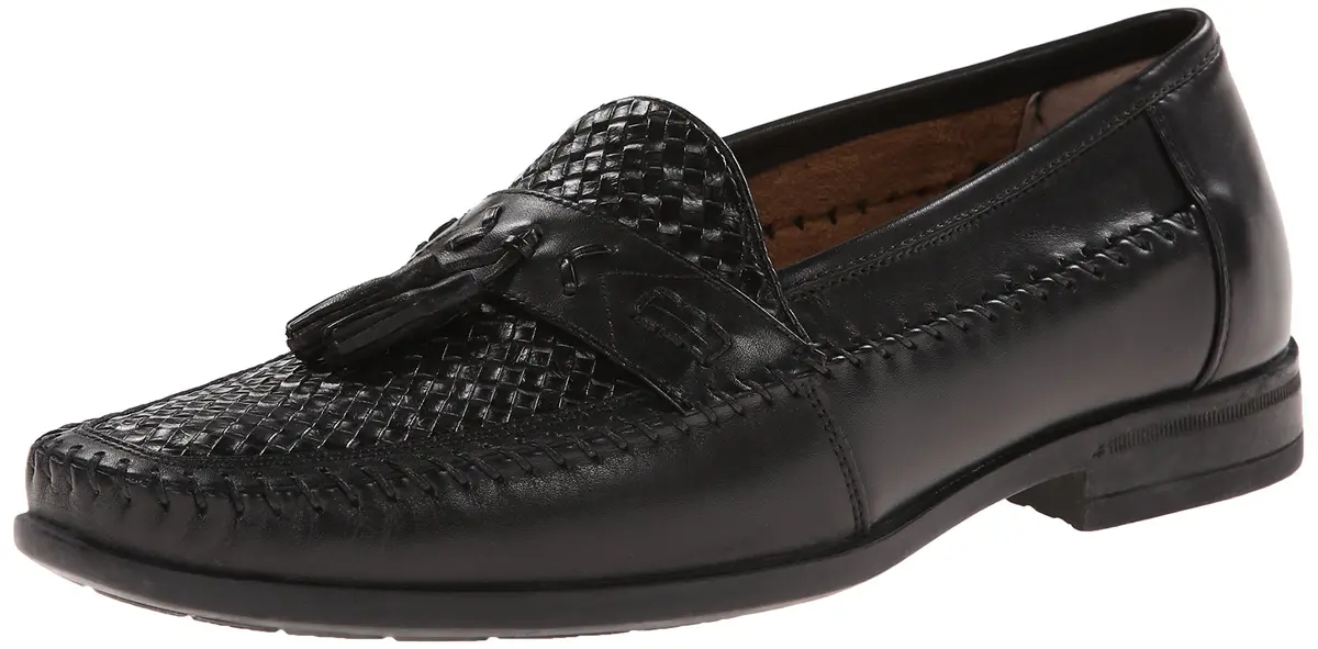 Nunn Bush Strafford Woven Moc Toe Loafer Black 9 | Classic Casual & Dress Footwear - main product image