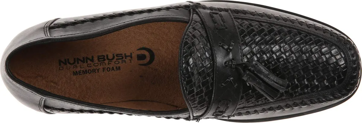 Nunn Bush Strafford Woven Moc Toe Loafer Black 9 | Classic Casual & Dress Footwear - view 2