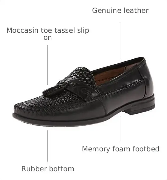 Nunn Bush Strafford Woven Moc Toe Loafer Black 9 | Classic Casual & Dress Footwear - view 3