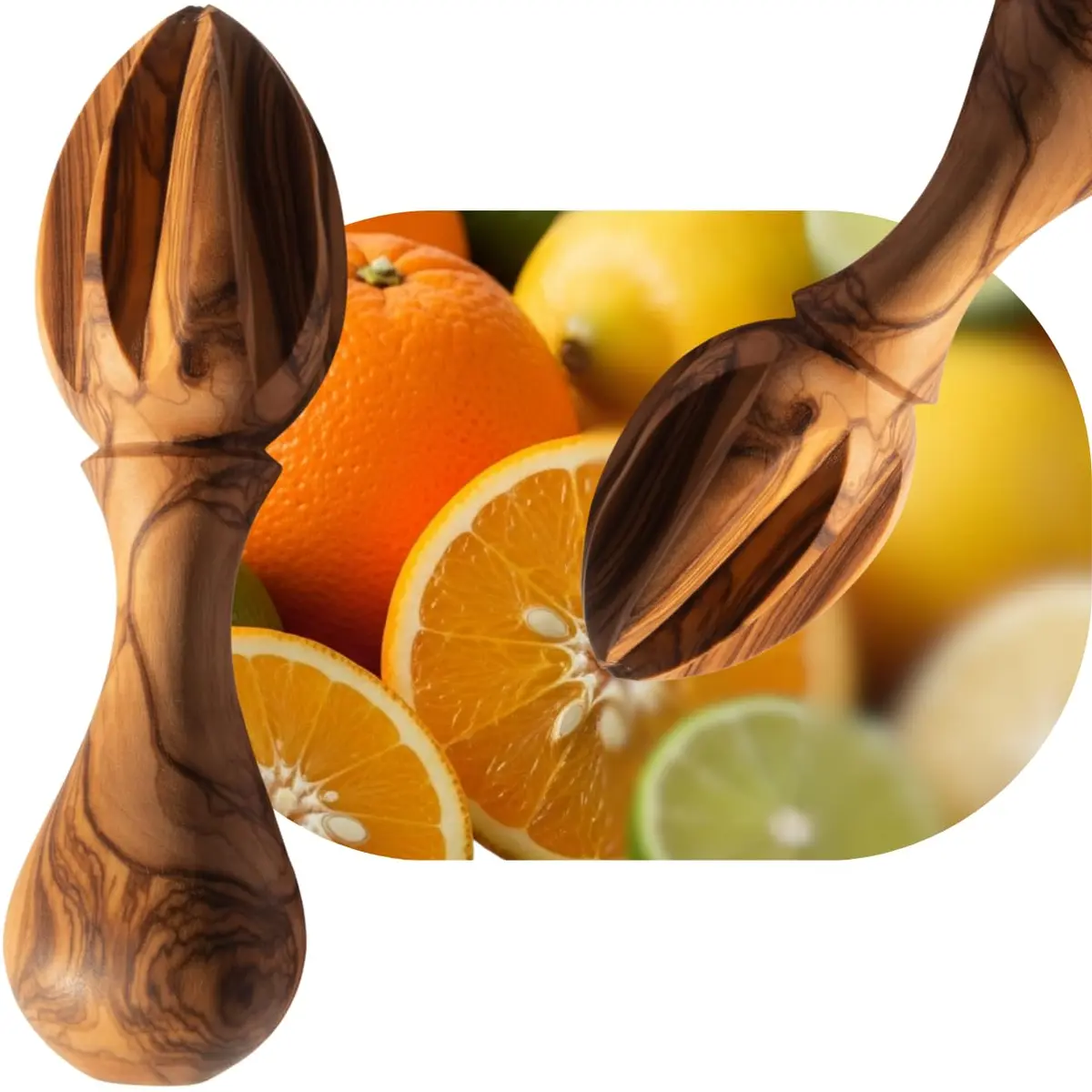 Holy Land Market Olive Wood Lemon Juicer/Citrus Reamer - Handcrafted from Bethlehem, 5.5 in - main product image
