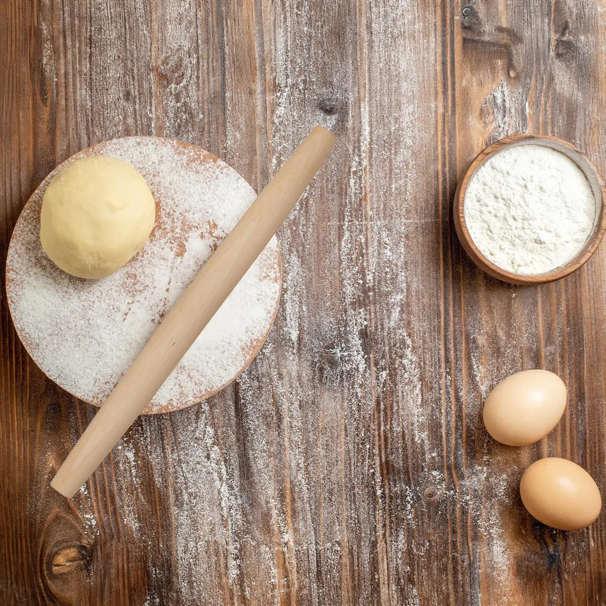 Mrs. Anderson's Baking Wooden French Rolling Pin, 20.5-Inch x 1.75-Inch | Solid Maple, Effortless Dough Shaping - view 4