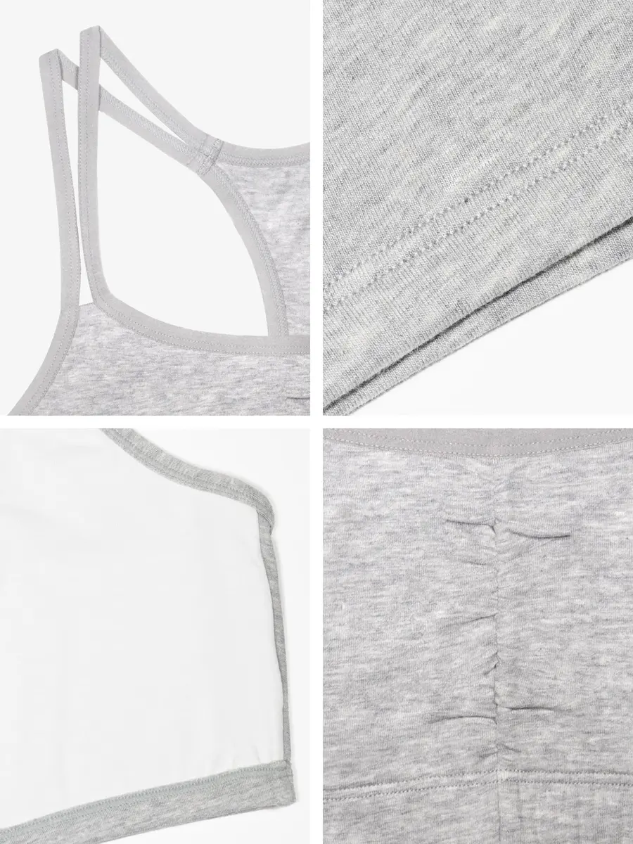 Fruit of the Loom Womens Spaghetti Strap Cotton Sports Bra 3 Pack | All-Day Comfort & Support - view 4