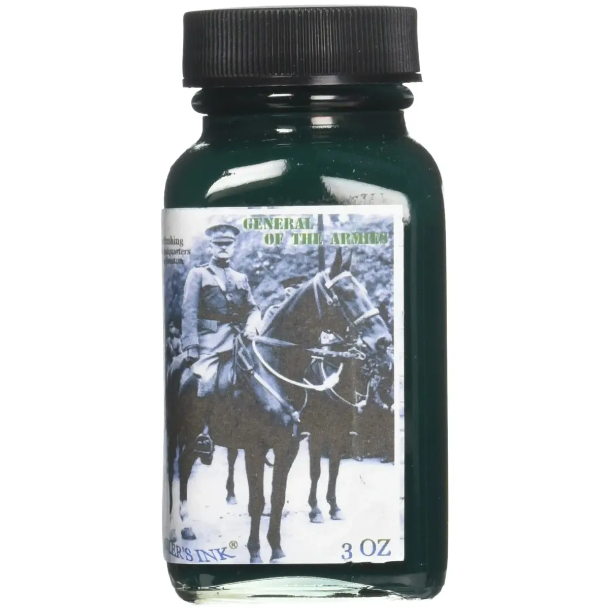 Noodler's Ink General of the Armies Fountain Pen Bottled Ink 88ml (3 oz) | Fades from Green to Calvary Blue - main product image
