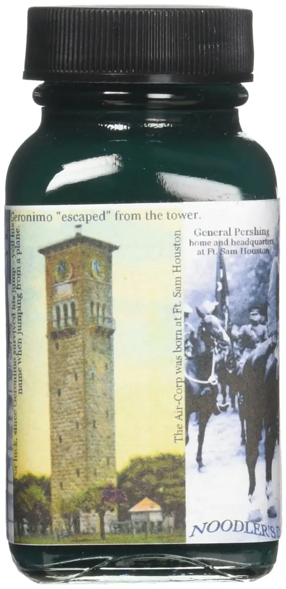 Noodler's Ink General of the Armies Fountain Pen Bottled Ink 88ml (3 oz) | Fades from Green to Calvary Blue - view 2