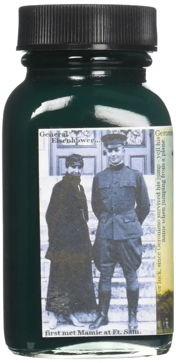 Noodler's Ink General of the Armies Fountain Pen Bottled Ink 88ml (3 oz) | Fades from Green to Calvary Blue - view 3