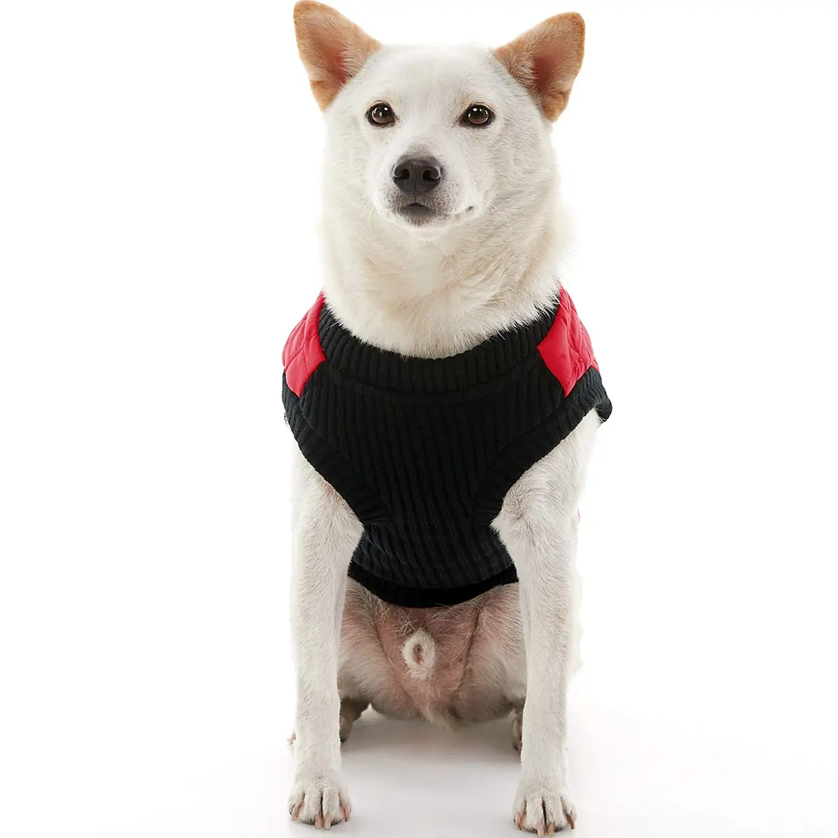 Gooby Fashion Vest Dog Jacket, Red, Large | Water-Resistant, Expandable & Stylish Winter Coat - view 4