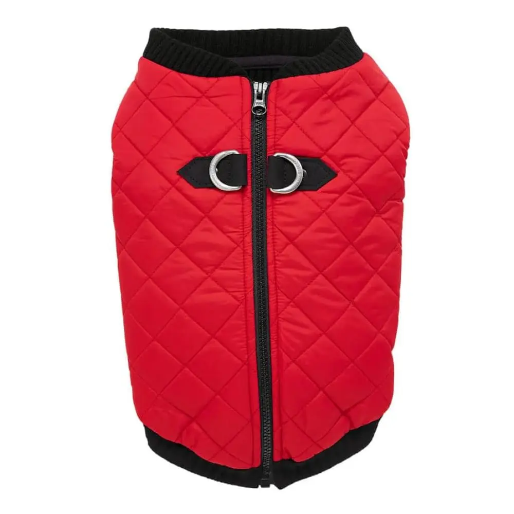 Gooby Fashion Vest Dog Jacket, Red, X-Small | Water-Resistant & Expandable for Small Dogs - main product image