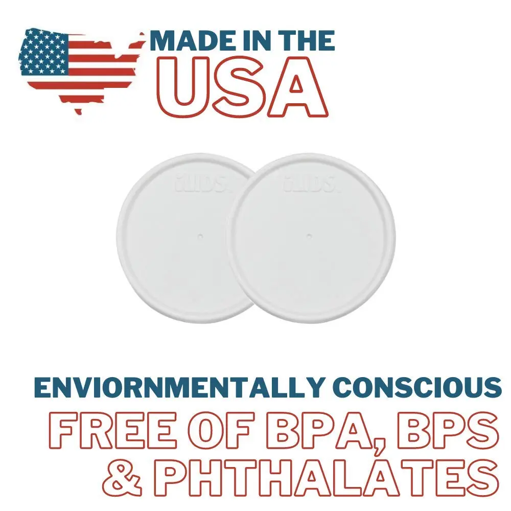 iLIDS Mason Jar Storage Lid, Regular Mouth, White | Airtight Food-Grade Polypropylene Pack of 2 - view 2