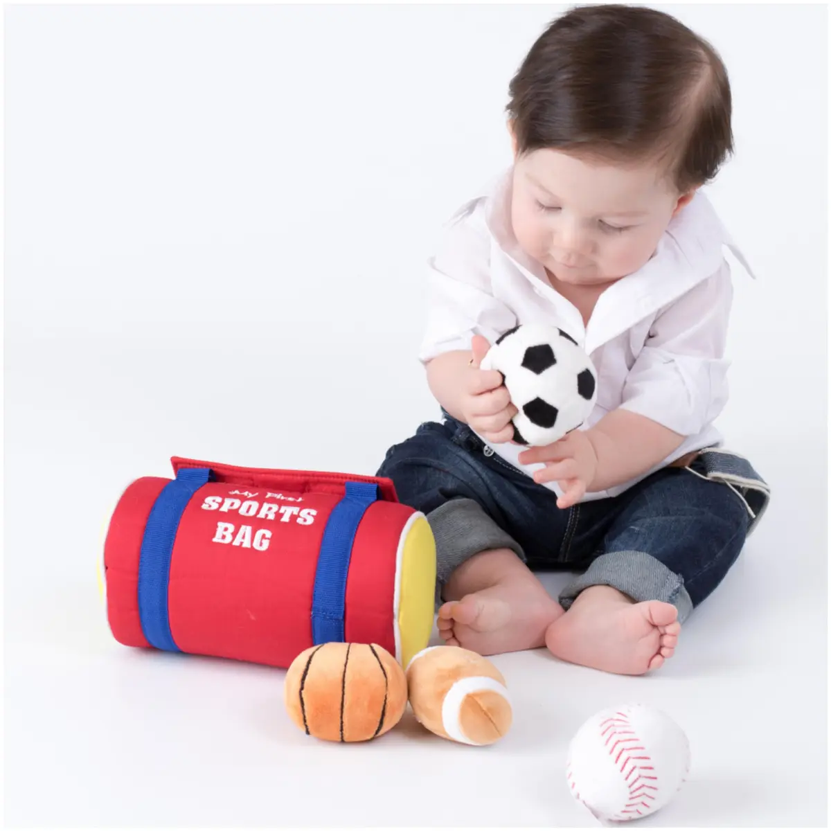 GUND Baby My First Sports Bag 5-Piece Plush Toy Playset for Babies | Sensory Plush Toys for Early Development - view 4