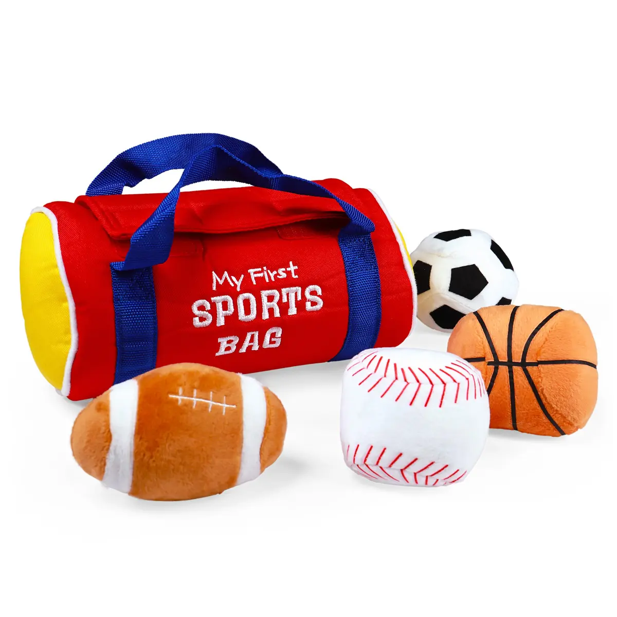 GUND Baby My First Sports Bag 5-Piece Plush Toy Playset for Babies | Sensory Plush Toys for Early Development - view 5