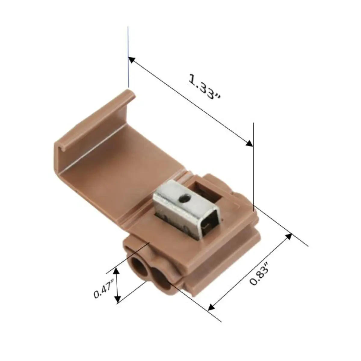 3M Scotchlok Electrical IDC Connector 567-POUCH, Brown, Bag of 100 | 600V Rated for Building Wire - view 2