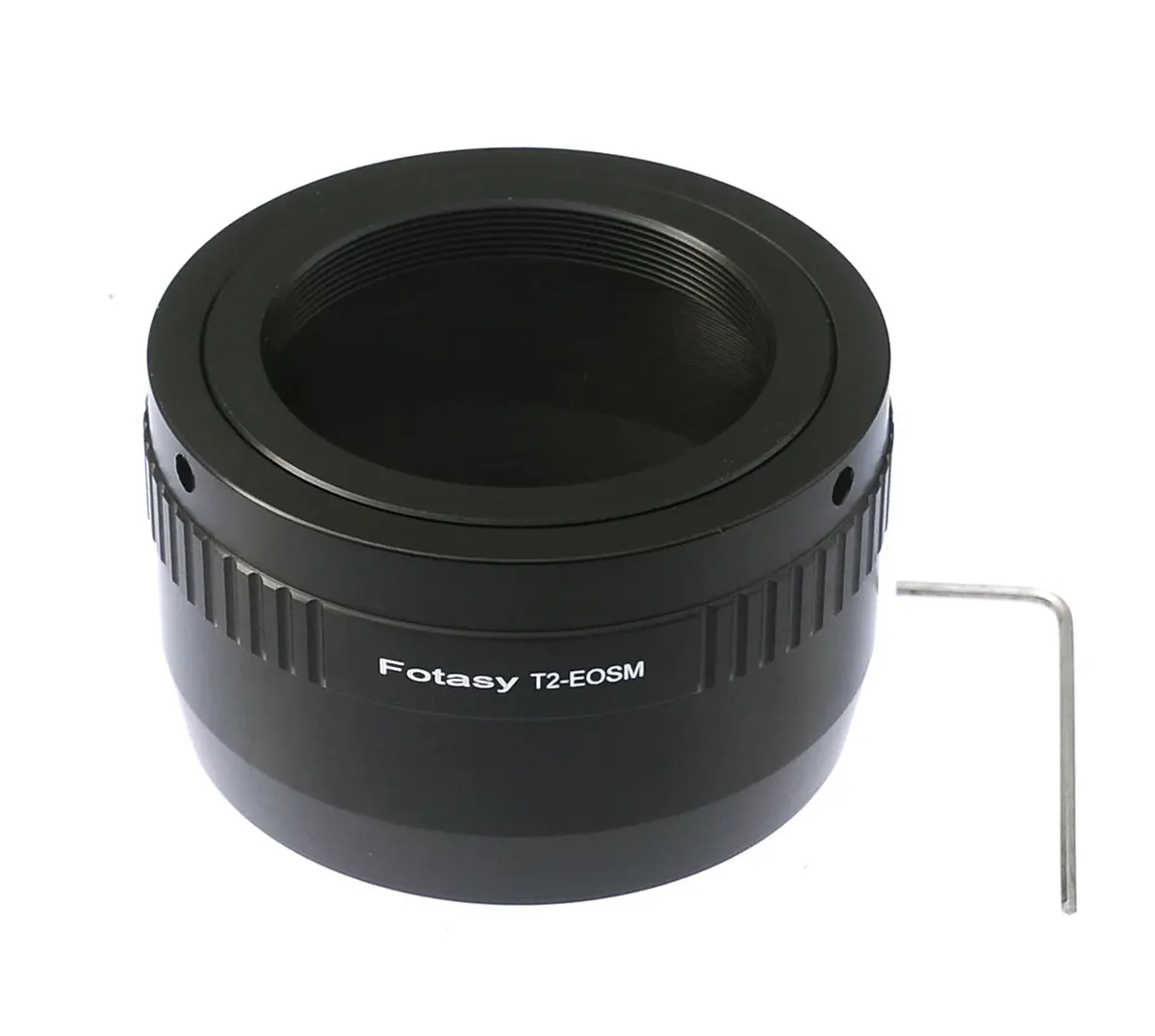 Fotasy T Mount Lens to Canon EF-M Adapter, T2 EFM, Manual Focus, Compatible with Canon EOS M Series (55mm Mount) - main product image
