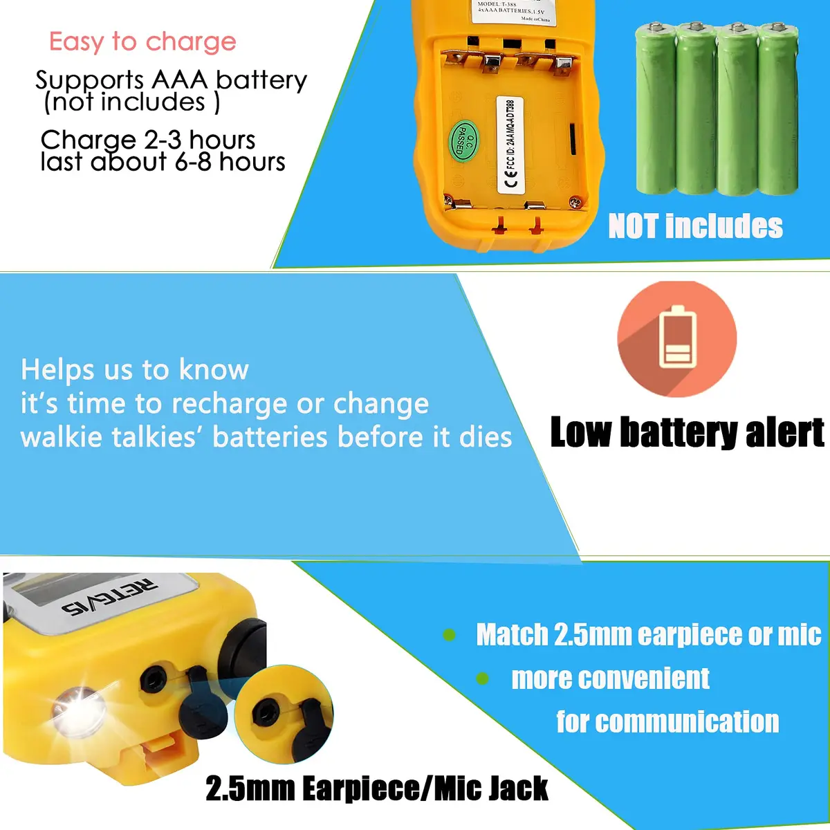 Retevis RT388 Walkie Talkies for Kids | 22 Channels, Long Range, Night Play, 4-12 Years - view 5