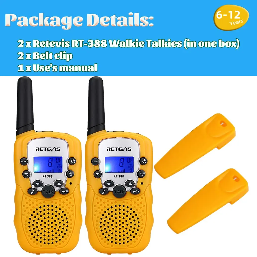 Retevis RT388 Walkie Talkies for Kids | 22 Channels, Long Range, Night Play, 4-12 Years - view 7