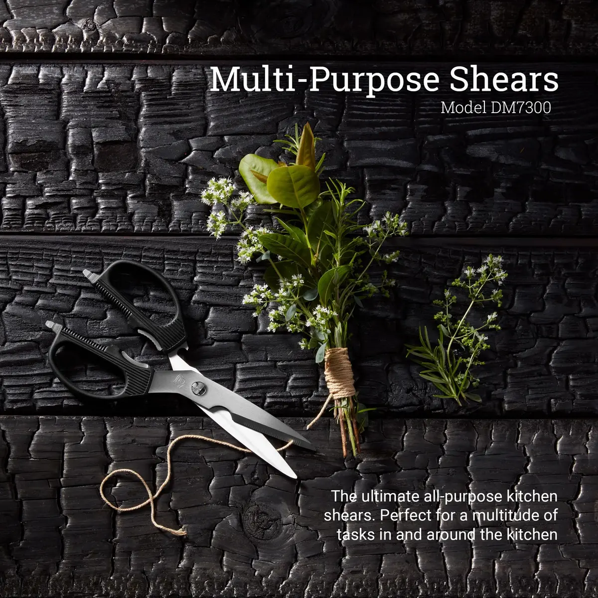 Shun Multi Purpose Kitchen Shears | Durable 3.5 Inch Stainless Steel Blades, Detachable for Easy Cleaning - view 2