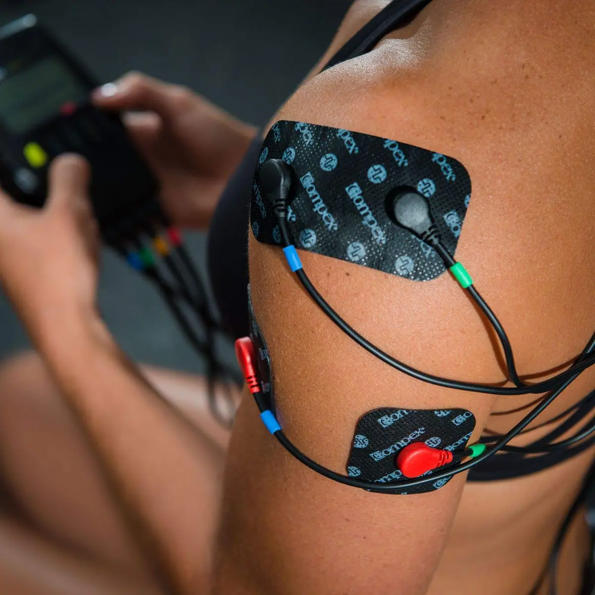 Compex Easy Snap- 2" x 2" Electrodes 4 Pack | Medical-Grade Adhesive for Muscle Stimulation - view 2
