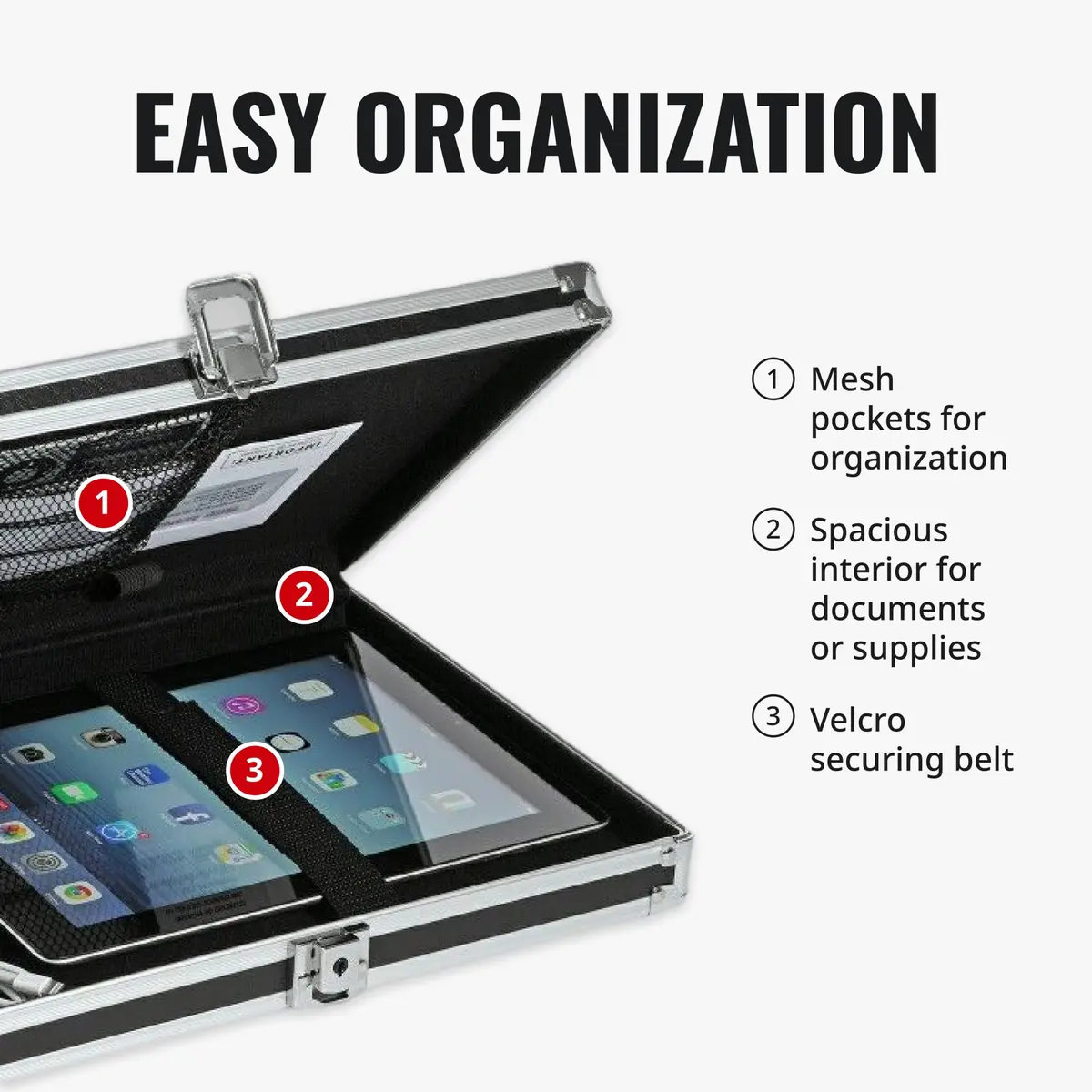 Vaultz Locking Storage Clipboard with Key Lock, Black | Secure Office & Field Organizer - view 7