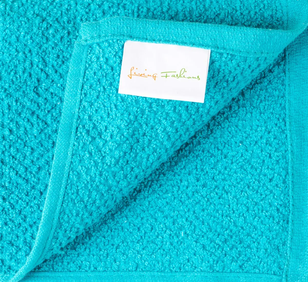 Living Fashions Washcloths Set of 8 | Popcorn Weave, 12"x12" | Absorbent 100% Ring Spun Cotton - view 5