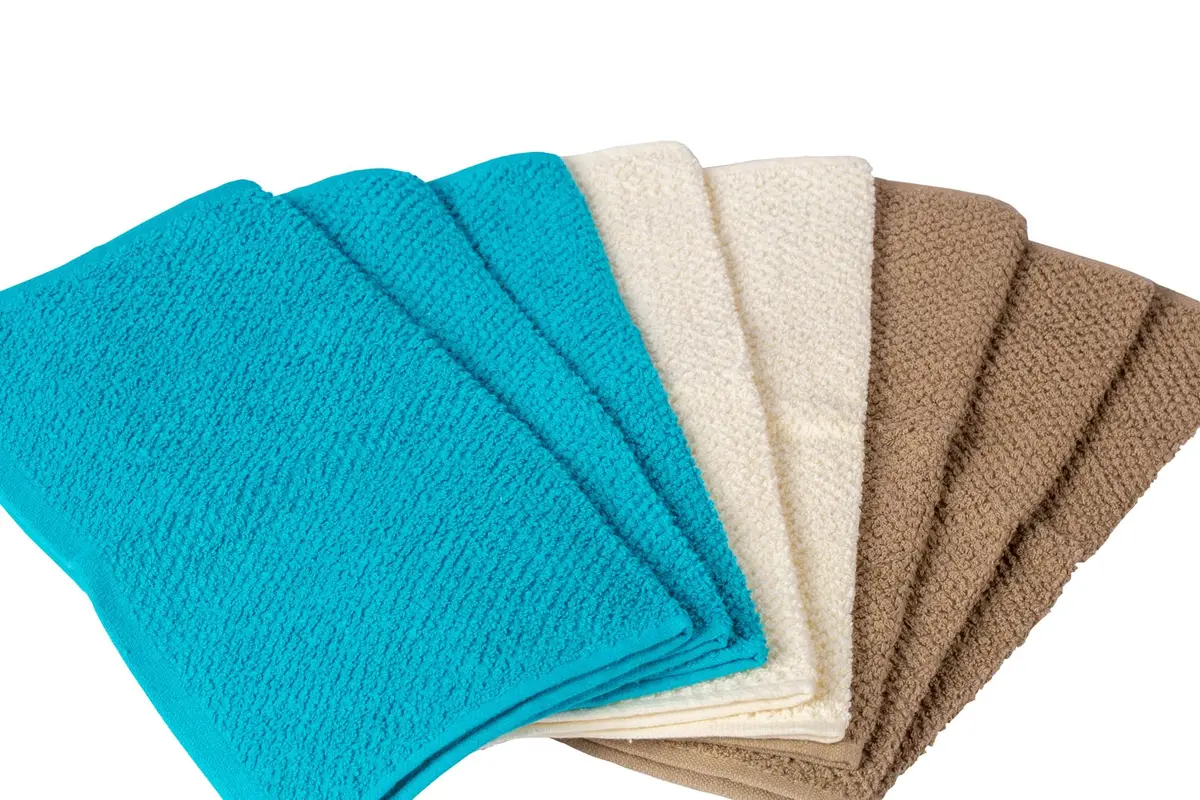 Living Fashions Washcloths Set of 8 | Popcorn Weave, 12"x12" | Absorbent 100% Ring Spun Cotton - view 6