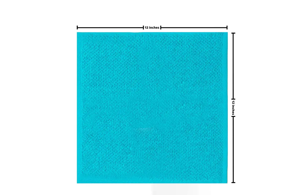 Living Fashions Washcloths Set of 8 | Popcorn Weave, 12"x12" | Absorbent 100% Ring Spun Cotton - view 4