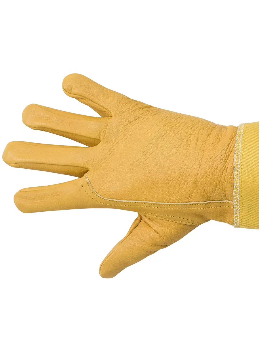 Humble Bee Cowhide Beekeeping Gloves with Reinforced Cuffs | Extra Strength Bee Protection - view 2