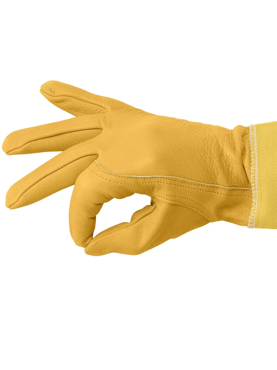 Humble Bee Cowhide Beekeeping Gloves with Reinforced Cuffs | Extra Strength Bee Protection - view 3
